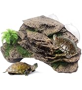 kathson Turtle Basking Platform with Suction Cup,Turtle Ramp Climbing Basking Platform Artificial...