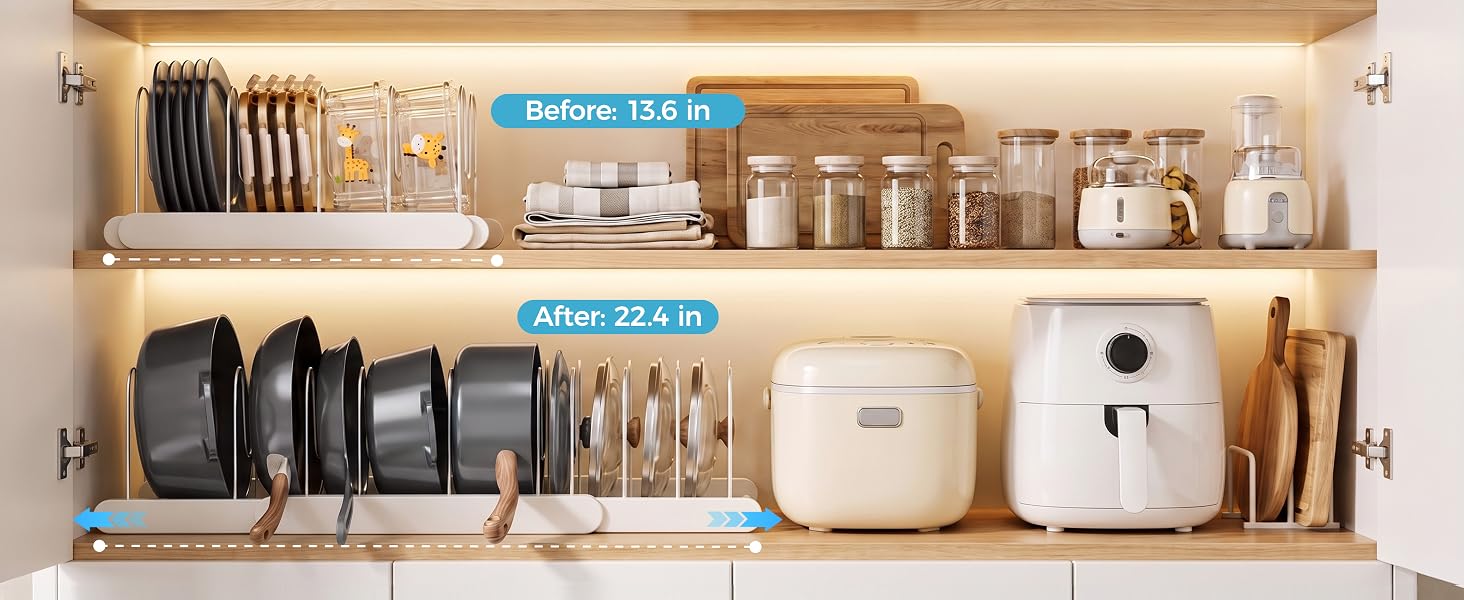 pots and pans organizer under cabinet