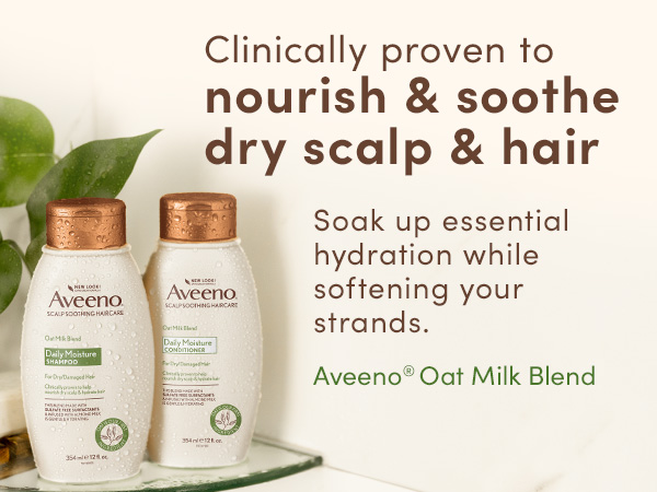 Hydrating oat shampoo & conditioner is clinically proven to nourish & soothe your dry scalp & hair