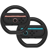 NBCP Racing Steering Wheel for Nintendo Switch 2 Joy-Con (2025), 2-Pack Black, Compatible with Ma...