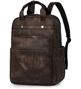 Rcrirth leather laptop backpack women - computer bags for laptops for women - laptop bag