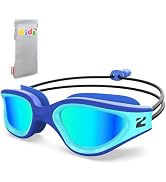 ZIONOR Kids Swim Goggles with Bungee Strap, G1mini Go Crystal Lens Anti-Fog Comfortable Kids Gogg...