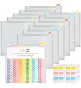 Caydo 12 Pieces Scrapbook Paper Storage with Sticky Index Tabs for Holding 12 x 12 Inch Scrapbook...