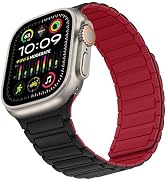 Suphart Magnetic Band Compatible with Apple Watch Band 49mm 46mm 45mm 44mm 42mm, Soft Silicone Re...