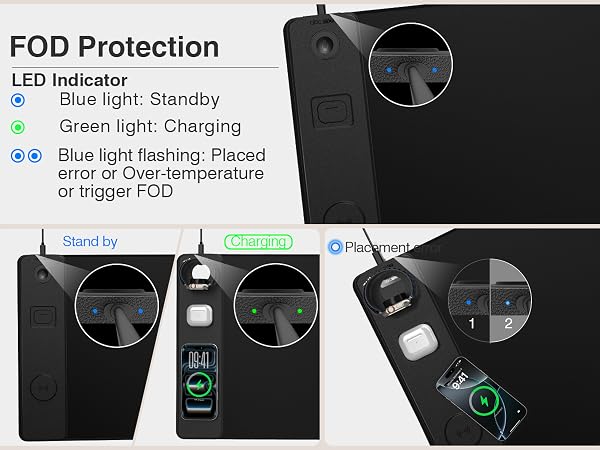 magnetic wireless charging mouse pad