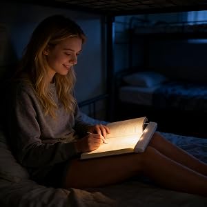 Bedroom-Friendly Reading: Patented optical design ensures light stays on your book,