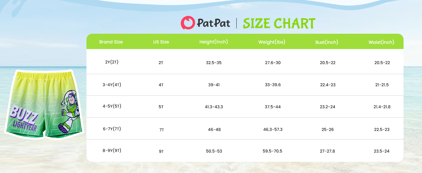 Disney Toy Story boys swim trunks athletic activewear summer pajama shorts fashion swimsuit bottom