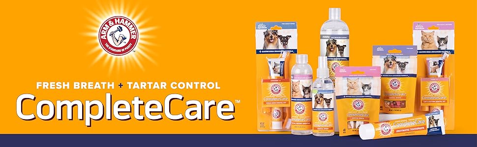 Arm and hammer, Dental, Dog, Cat, Complete Care, Toothbrush, Toothpaste, Oral