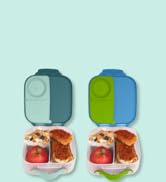 b.box 2-Pack Mini Lunch Box for Kids: Lightweight Bento Box, Lunch Snack Container with 2 Leak Pr...