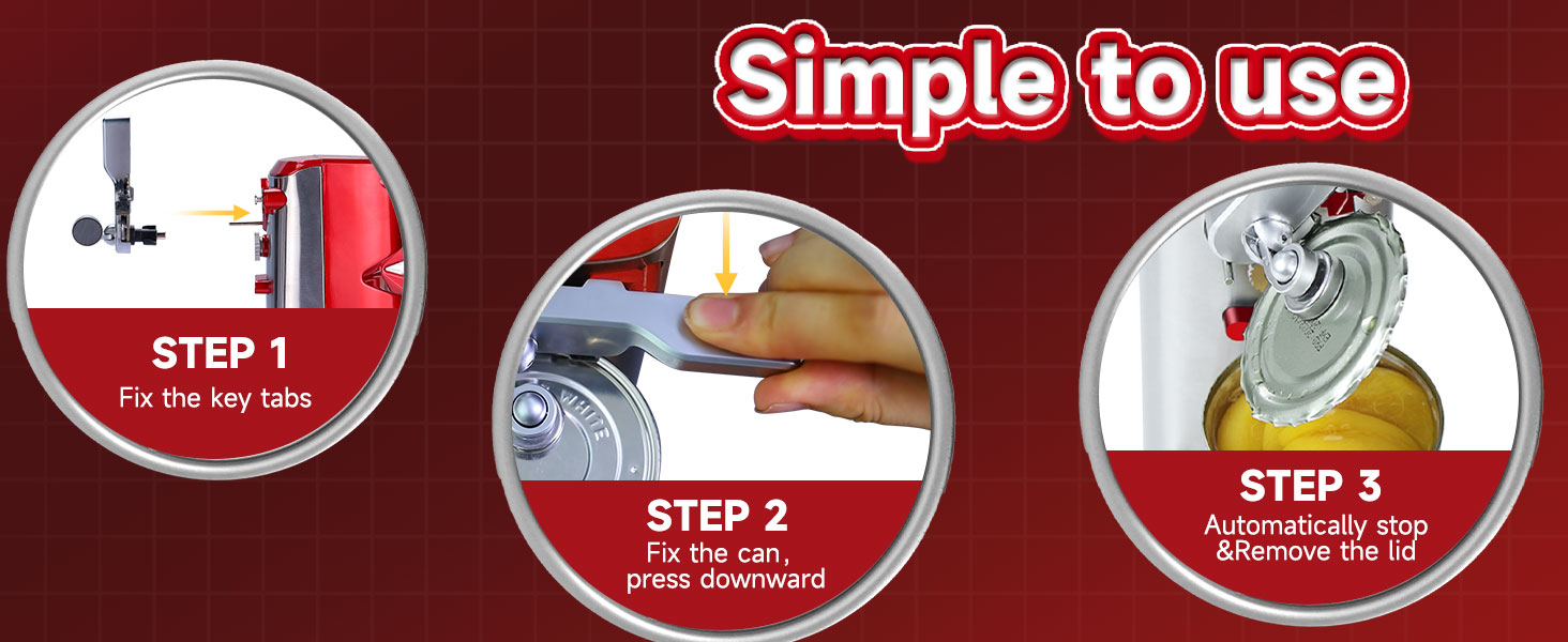 NK-0729 One-Touch Operation: Effortlessly open cans with just the press of a lever for convenience.