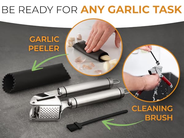 garlic press garlic press stainless steel garlic crusher
