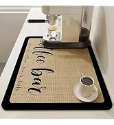 Coffee Mat 16"x24" Coffee Bar Mat Rubber Backed Bar Accessories Super Absorbent Dish Drying Mats ...