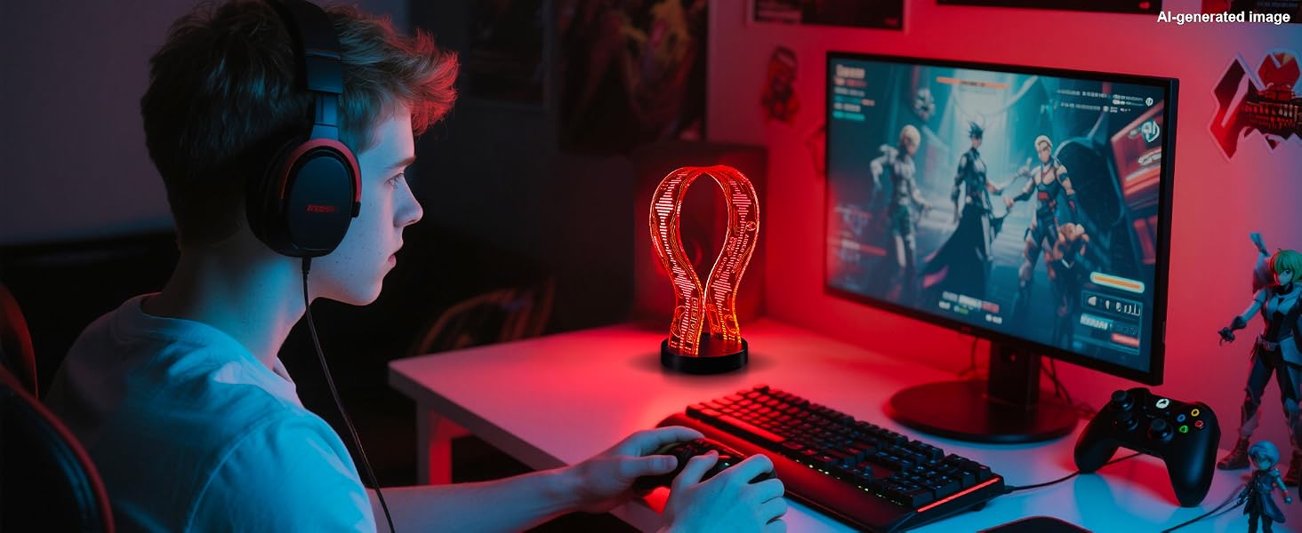 CoolGift Mart Light Up 16 Colors Headphone Stand