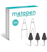 Metapen Tips (3pcs, Black) - Only Compatible with Metapen Stylus Pen M1 / M2 for Surface and G1 f...