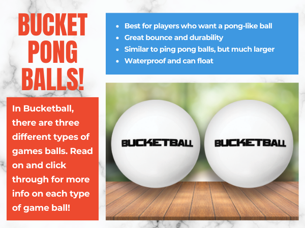 bucket pong balls for bucketball and their features