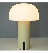 WEILAILUX Cordless Mushroom Table Lamp, Waterproof Shower Lamp, Battery Operated Table Lamp Recha...