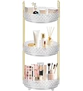 LAREKUN 360 Rotating Rotating Makeup Organizer for Vanity, 3 Tier Perfume Skincare Organizers and...