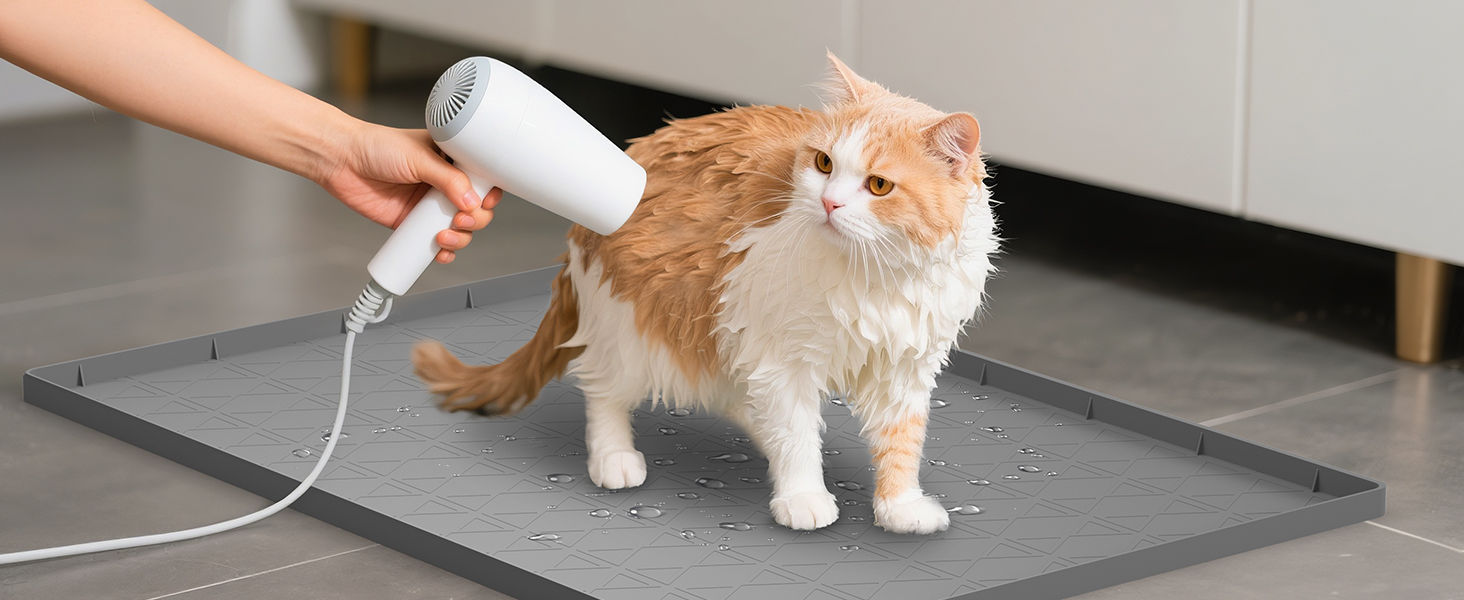 silicone cat litter mat grey
