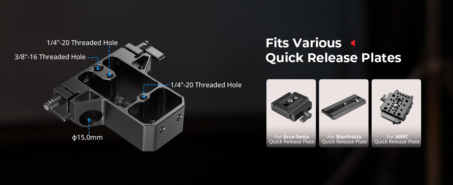 baseplate with 15mm rod 5609