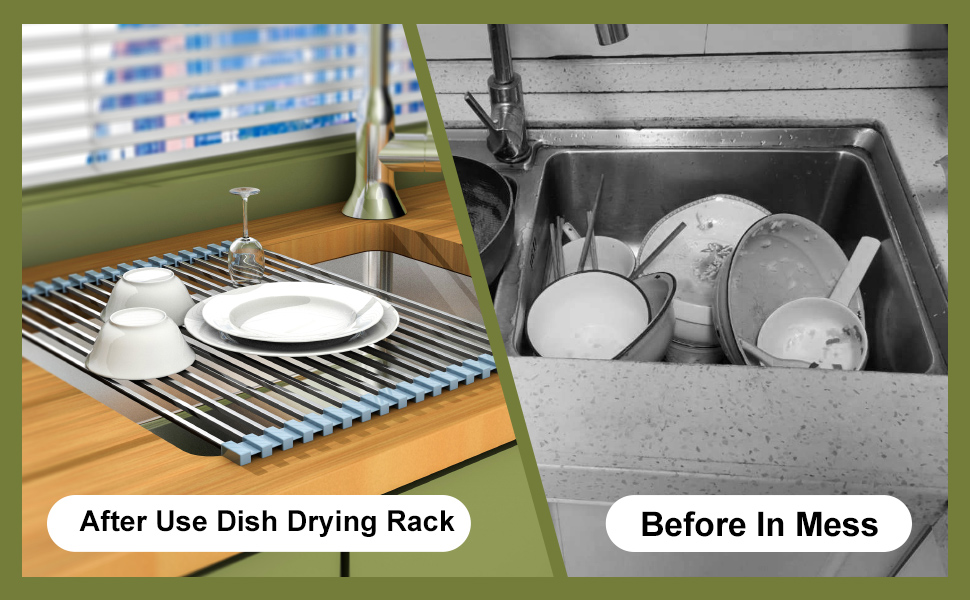 Roll Up Dish Drying Rack