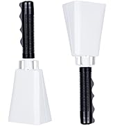 Steel Cowbell with Handle 8 Inch Cow Bells Noise Makers, 2 Pack Large Cowbells for Sporting Event...