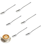 Espresso Spoons Set of 6 | 3.94" Small Stainless Steel Coffee Spoons | Mini Size for Demitasse Cu...