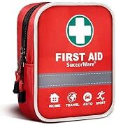 130 Pieces First Aid Kit with Hospital Grade Medical Supplies - Includes Emergency Blanket, Banda...