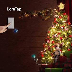 LoraTap Remote Control Outlet Plug Christmas Tree Lights