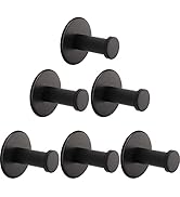 Vanloory Bath Towel Hooks, 6 Pack Self Adhesive Coat Hooks, Sturdy No Drilling Robe Hook, SUS 304...