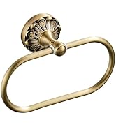 Celbon Antique Oval Towel Ring Holder Brass Material Towel Ring for Towel Storage Wall Mounted To...