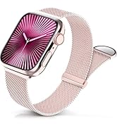 Sunnywoo Milanese Mesh Loop Compatible with Apple Watch Bands 42mm 44mm 45mm 46mm 49mm 38mm 40mm ...