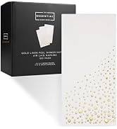 The Essential Concierge 100 Count Gold Disposable Napkins, 8.5x4.25" Linen Feel Dinner Napkins fo...