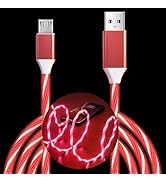 LED Micro USB Cable,6.6FT 3A Light Up Android Charger, Fast Charging Cable with Data Sync, Micro ...