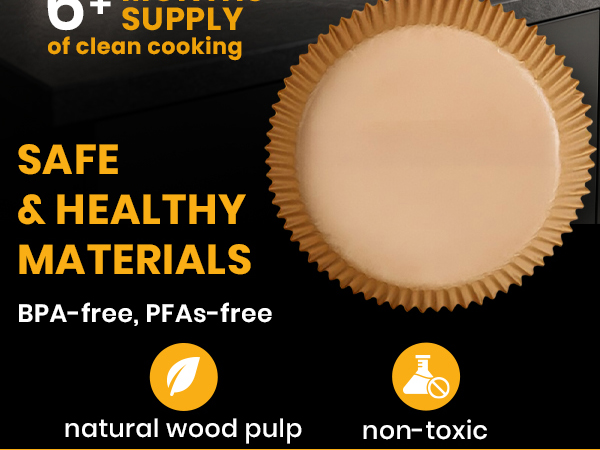 Paper liners for air fryer basket help reduce grease and food residue buildup.