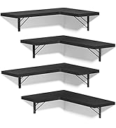 Love-KANKEI Corner Shelf Wall Mounted,Floating Wall Shelves for Storage,Rustic Wood Hanging Shelv...