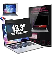 Verponity Magnetic Laptop Privacy Screen 13.3 Inch 16:9 Display, Removable Computer Screen Privac...