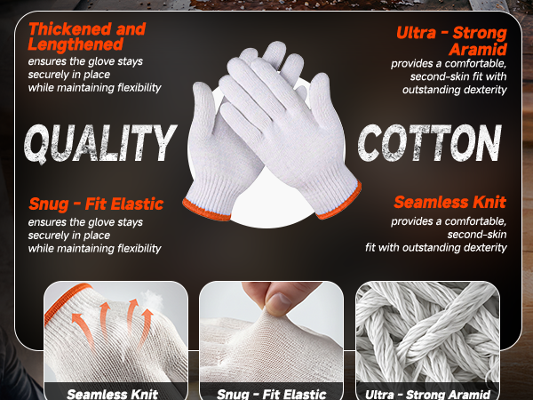 Reusable cotton BBQ liner gloves are machine-washable and rated for 100-plus uses,educing long-term