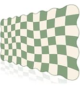 L-SPOUTTO Green Mouse Pad,Geometric Desk Mat XXL Large Wave Design Gaming Mousepad,35.4x15.7in No...