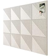 Large Cork Board for Walls 48"x 36", 12 Pack Felt Wall Tiles with Safe Removable Adhesive Tabs, C...