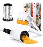 GDL Cheese Grater Hand Crank, Kitchen Rotary Grater Handheld, Dishwasher Safe Parmesan Cheese Gra...