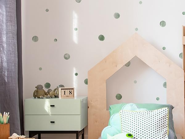 Boho colorful polka dot wall sticker