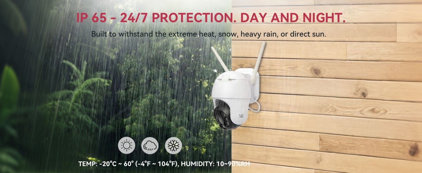 YI outdoor camera 360° PTZ FULL COLOR NIGHT 2K
