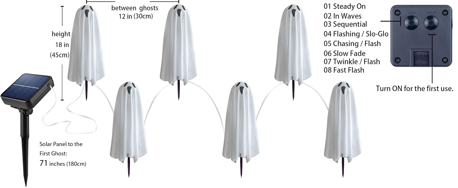 solar halloween ghost light