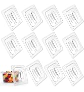 Bekith 12 Pcs 1/6 Size Polycarbonate Food Pan Lids, Hotel Pan Lid Restaurant Clear Food Storage C...