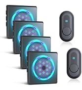 CallToU Hearing Impaired Doorbell with Strobe Light & 55 Melodies, 1000ft Long Range Wireless Doo...