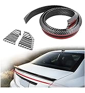 Spoilers for Cars,4.9 Ft Reflective Carbon Fiber Spoiler Rear Spoiler Wing for Car Decorations,Un...