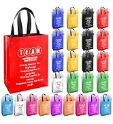 Addblu 50-Piece Employee Appreciation Gift Bags Bulk - Include 25 Team Bags (8x10x4 Inch) & 25 Ti...