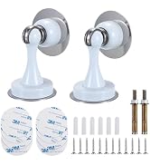 Hoowen Magnetic Door Stoppers, 2 Pack No Drill Door Stopper for Wall and Floor Mount, Stainless S...