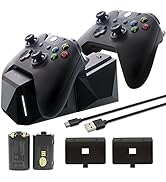 Nyko Power Kit Plus for Xbox One - Rechargeable Battery Kit with 2 Batteries, Micro-USB Charge Ca...
