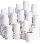 400 Pack 8 oz Disposable Paper Coffee Cup, Hot/Cold Beverage Drinking Cups for Water, Paper Coffe...